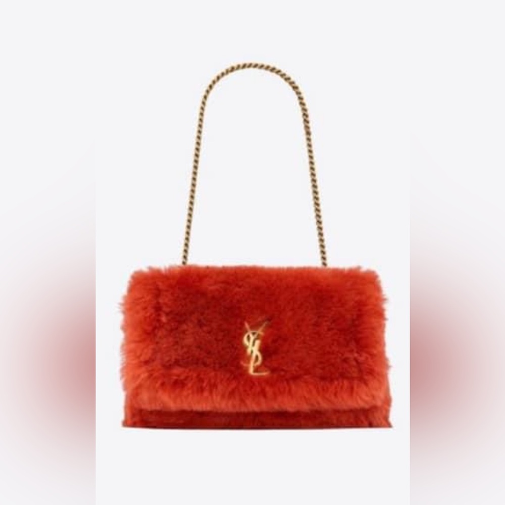 Brand New Saint Laurent REVERSIBLE KATE SMALL in shearling handbag